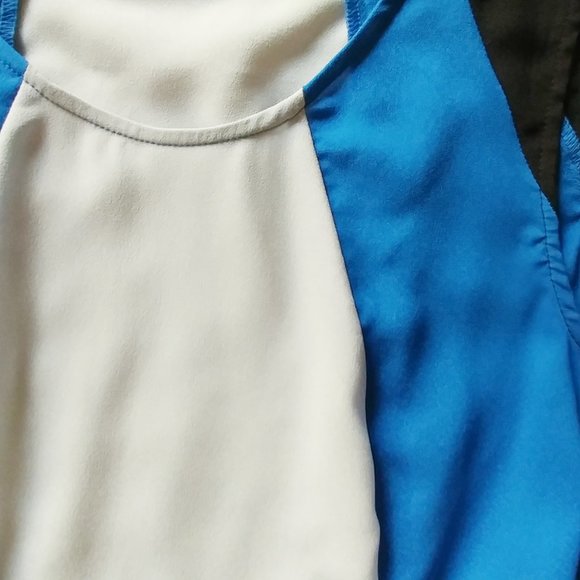 New York & Company Color Blocked Peplum Bl… - Picture 3 of 6